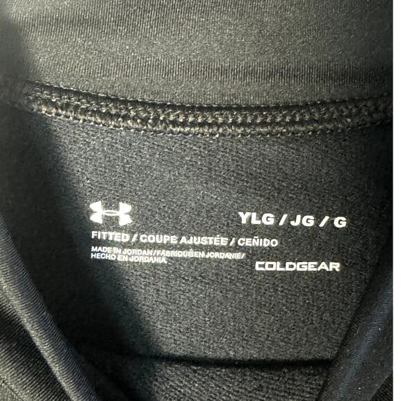 UNDER ARMOUR YOUTH LARGE BLACK LONG SLEEVE COMPRESSION SHIRT - Picture 5 of 10